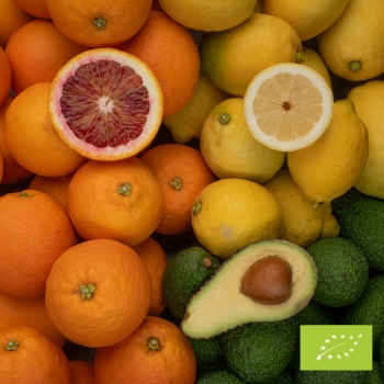 Cubotto di arance Moro - limoni - avocado Hass BIO (7,5+2+2) 11,5kg