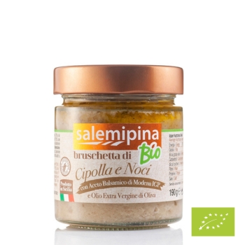 Bruschetta di cipolle e noci con aceto balsamico di Modena IGP BIO 190 gr